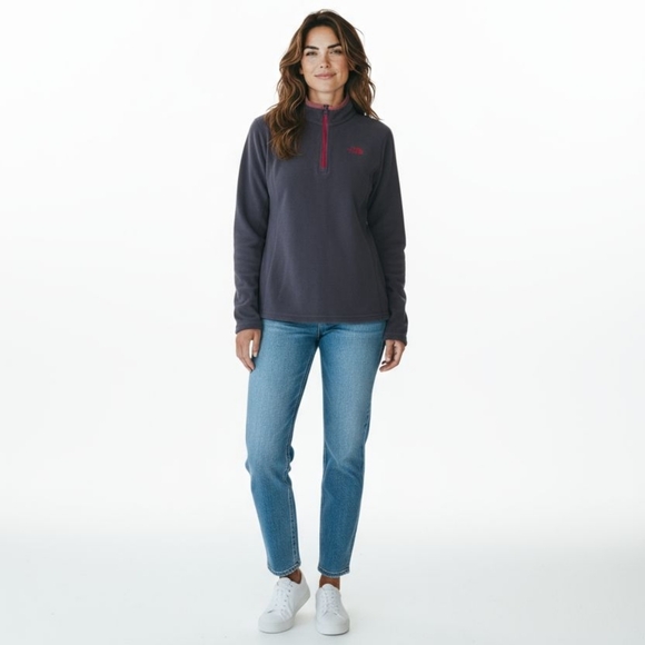 The North Face Purple Pullover Fleece - Picture 1 of 5